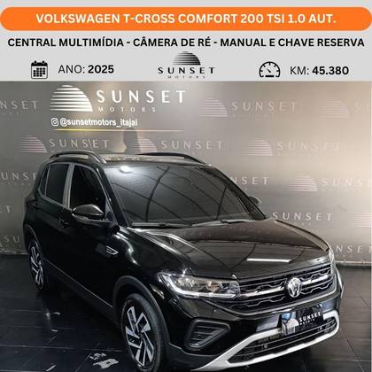 VOLKSWAGEN T-CROSS 1.0 200 TSI TOTAL FLEX COMFORTLINE AUTOMÁTICO VOLKSWAGEN T-CROSS 1.0 200 TSI TOTAL FLEX COMFORTLINE AUTOMÁTICO
